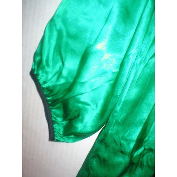 New Juicy Couture Dress Short Womens XS Silk Green Black Gold Buttons Keyhole - Picture 7 of 10